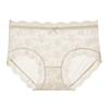 # 4015 # Ropa Interior para Mujer de Encaje Floral Romántico Francés, Malla Fina Cubridora de Cadera Entrepierna de Algodón Puro Calzones de Cintura Media para Niña