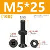 Tornillos de acero inoxidable 304 negros de cabeza avellanada en cruz juego de dos piezas tornillos de máquina de cabeza plana y tuercas M2M3M4M5M6M8