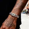 Pulsera Cruzada de Acero Inoxidable con Hebilla Cuadrada de 8-14 mm para Amazon, Cadena Cubana de 14K, Estilo Europeo y Americano, Collar para Hombre que Conserva el Color
