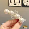 Novo Presilha de Cabelo Estilo Coreano, Presilha Lateral de Pérola de Luxo Leve, Presilha Doce para Franja, Grampo de Cabelo, Presilha Bico de Pato, Acessório de Cabelo de Laço