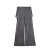 Pantalones de Punto para Mujer Evertrue con Cortinas Otoño Nuevo Estilo Coreano Rectos de Cintura Alta Ajustados Casuales 93569