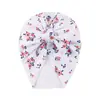 Chapéu pullover com estampa de bebê europeu e americano, fivela de pérola e strass, laço floral, chapéu indiano para recém-nascido, atacado
