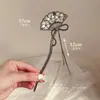 Grampo de Cabelo Flor com Franja para Mulheres, Novo Estilo Chinês, Grampo de Cabelo de Alto Padrão de Nicho Estilo Antigo, Acessório de Cabelo para Hanfu e Qipao