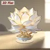 Impresión Plana Transfronteriza 2D Plano Rotación de 360 Grados Escena de Nieve Casa de Pingüinos Decoración de Escritorio Interior y Exterior Festival