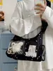 Bolsa Ita Estilo Japonés con Patrón de Estrellas para Mujer, Bolso de Hombro Transparente Patchwork de Gran Capacidad, Estilo Dulce para Niñas, Bolso Cruzado para Estudiantes de Secundaria