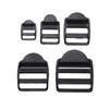Hebilla de Ajuste de Plástico Pom en Stock del Fabricante, Hebilla Trapezoidal Negra, Hebilla de Cuatro Posiciones para Bolsas, Mochilas y Correas