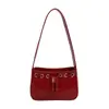Bolsa Quadrada Pequena da Moda para Mulheres, Couro PU, Decoração Única com Cordão, Design de Nicho, Bolsa de Ombro Versátil e Fashion para Mulheres