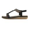923-5 primavera y verano 2025 nuevas sandalias planas ligeras y cómodas para mujer con tira elástica para ocio y playa, tallas grandes