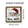 Nuevo Papá Noel Caminando con Alce Marco de Fotos de Madera de Doble Capa Decoración de Fondo para Escritorio de Sala de Estar Restaurante Pared