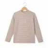 Directamente de la fábrica de ropa de origen: Colección de otoño de capas base para mujer gruesas, a rayas, cálidas, de manga larga, talla grande, disponibles para personalización en lotes pequeños