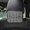 Caixa de Lenços para Carro Chuva Azul Couro Tricotado Pied-de-poule Pendurado no Encosto do Banco do Carro Puxar Lenço Sacola de Lenços Simples Criativa