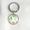 Llavero Colgante de Gema del Tiempo Cinta Rosa Transfronterizo Regalo Pequeño Creativo Anillo de Metal para Llaves