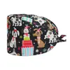 [En Stock] Gorro Quirúrgico Transfronterizo de Amazon para Personal Médico Oral y Dental Dibujo Animado Gorro de Enfermera Navideño