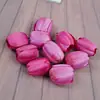 Flor de Tulipa Simulada Cabeça de Flor Oca Pode Ser Usada como Lâmpada de Flor Solar LED 6cm Artesanal DIY Flor de Seda de Osso Falsa