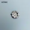 Novas Sandálias de Caverna Sapato Cruzado Fivela de Sapato Chinelos Material Di Prata Galvanizada Flor Estrela Acessórios de Joia Strass Fivela de Sapato