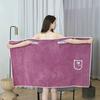 Falda de baño de vellón coral al por mayor de fábrica, toalla de baño absorbente y gruesa, para uso doméstico, más suave que la bata de algodón de clase A.