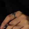Anillo Águila Plata Tailandesa Retro Águila Pequeña Anillo Abierto Estilo Japonés Retro Anillo de Pareja Plata Águila Dedo Índice Estilo Étnico