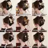 Pinzas para el pelo de felpa de otoño e invierno para mujer, con un aspecto sofisticado, adecuadas para quienes tienen el pelo fino, diseñadas para la parte trasera de la cabeza, estilo tiburón, estilo coreano, accesorios para el pelo versátiles