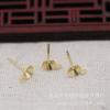 Yiwu Gold Ray color chapado en oro DIY circón promesa earpin puede pegar arete de perlas arete accesorios B293