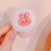 Venda quente líquido das crianças faixa de cabelo de pelúcia vermelha para meninas outono e inverno Novo elástico alto ousado não machucado cabelo corda cabeça menina menina