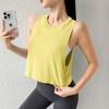Ropa Nueva de Yoga para Mujer Primavera y Verano Top Profesional de Gama Alta Secado Rápido Ropa de Fitness Chaleco Corto para Mujer Blusa Deportiva de Fitness