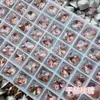Joias para Nail Art Quadradas Grossas de Canto Reto, Diamante Colorido Multifacetado Brilhante com Fundo Pontiagudo, Acessórios de Unha de Diamante Quadrado Grande de 10mm