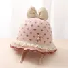 Chapéu de Bebê Outono Crianças Chapéu de Lã Feminino Chapéu de Pescador para Bebê Chapéu de Lã Tricotado Quente para Bebê Chapéu de Princesa de Inverno Fofo