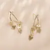 Pendientes de Borlas Creativos de Moda Transfronterizos para Mujer, Nuevos Pendientes Simples con Forma de Corazón de Amor Europeos y Americanos, Pendientes Largos Elegantes