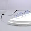 Gafas para Miopía con Acabado de Titanio Puro para Hombres con Graduación de 75/100/150/200/250/300/500 Grados, Gafas Fotocromáticas sin Montura