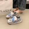Zapatillas Blancas de Malla Transpirable para Mujer, Nuevo Estilo Verano y Otoño 2025, con Cordones, Punta Ancha, Zapatos de Entrenamiento Alemanes, Zapatillas Casuales de Diseño de Nicho