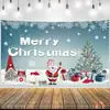 Banner de Cortina de Fundo de Poliéster Transfronteiriço Banner Pendurado Personalizado de Natal Decoração Suprimentos para Festa no Pátio Externo Jardim