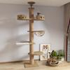 Columna Tongtian Marco de Escalada para Gatos Nido para Gatos Integrado Superior Marco de Madera Maciza No Ocupa Espacio Juguete para Gatos para Apartamentos Pequeños Plataforma de Salto para Gatos
