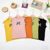 2026 Nuevo Estilo Tops para Niñas Verano Dulce Lazo Elegante Casual Versátil Chaleco Infantil Camiseta para Bebé