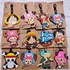 Anime japonés One Piece etiqueta de embarque para equipaje Luffy Sauron Joba adornos de identificación para bolsa de equipaje etiqueta pequeña