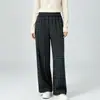 Novas calças de pijama térmicas femininas de outono, tecido escovado dupla face, adequadas para usar ao ar livre, estampa de desenho animado, calças de casa, calças compridas casuais