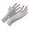Nuevos Guantes de Protección Solar para Mujer Seda de Hielo Ciclismo Delgados Antideslizantes Transpirables Exposición Anti-UV Dedos Guantes de Conducción de Verano