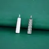 Colgante rectangular sólido de hoja de plata pura S925, colgante de barra de plata rectangular estilo chino, accesorio de pulsera DIY hecho a mano