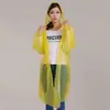 Impermeable desechable de fábrica con logo y publicidad impresa para adulto, de viaje, para exteriores, engrosado, transparente, de una sola pieza, con botón, poncho de PE