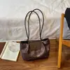 Bolso de Mano de Moda Lindo Estampado de Leopardo Exquisito Nuevo de Gamuza Bolsa de Dibujos Animados 2026 Retro Debajo del Brazo Hombro Único Colgante de Otoño
