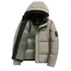 Ropa de invierno con envío directo, abrigo de algodón grueso para hombres de mediana edad, chaqueta de algodón cálida para padres con capucha desmontable