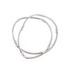 Estilo coreano chapeado prateado stretch dupla camada elegante all-match pulseira de pérolas femininas 2022 novos ins nicho design estilo frio