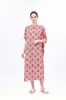 Vestido de Verano con Mangas Cortas, Chal Floral con Volantes Transfronterizo para Mujer, Holgado, Adelgazante, para Madres, de Mediana Edad y Mayores, Bata tipo Chal