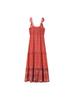Estilo europeo y americano transfronterizo comercio exterior ins blogger popular en línea volantes cintura falda grande temperamento vestido delgado