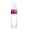 Suprimentos para mãe e bebê colher de silicone para apertar para alimentar mamadeira para papinha colher para pó de arroz de bebê mamadeira alimentadora atacadista