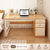 Escritorio retráctil estilo crema para computadora de escritorio con cajones mesa de estudio para estudiantes mesa de escritura escritorio de dormitorio oficina uso doméstico
