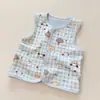 Colete Infantil Feminino Outono Novo Estilo Coreano Desenho Animado, Blusa Casual Fofa da Menina da Moda e Estilosa, Roupa Infantil Tendência