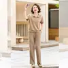 Traje Deportivo Casual de Verano para Mamá de Mediana Edad 2026 Nuevo Día de la Madre Conjunto de Dos Piezas con Solapa para Mujeres de Mediana Edad y Mayores
