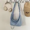 Bolso Tote Texturizado Estilo Coreano Estilo Perezoso para Mujer 2026 Nueva Moda Gran Capacidad Plegado Bolso de Hombro Único Cruzado para Mujer