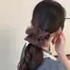 Goma para el Pelo de Malla con Estampado de Leopardo de Doble Capa Exquisita Coreana Retro para Cola de Caballo Moda Tendencia Nueva Cuerda para el Cabello