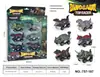 Juguete de motocicleta de dinosaurio para niños transfronterizo, de fricción, todoterreno de simulación, dinosaurio de cuatro ruedas, de fricción, para niños